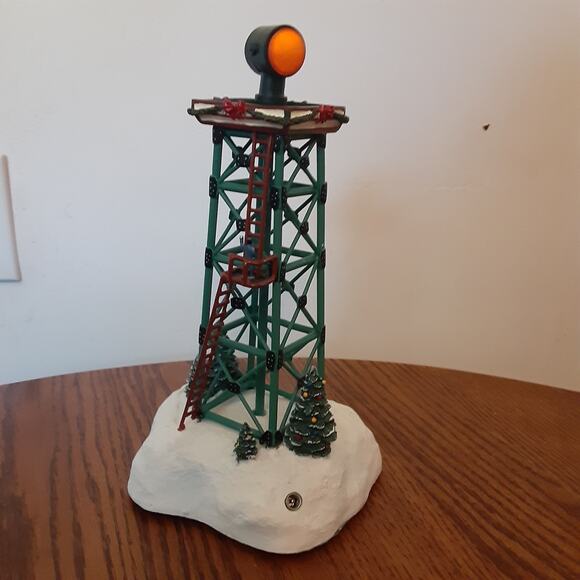 Vtg Hawthorne Village Aircraft Beacon Holiday Towers Train Accessory Tested - Picture 1 of 10